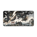 Japanese Dragon Lightning Desk Mat — Storm Wave Gaming/Work Mouse Pad