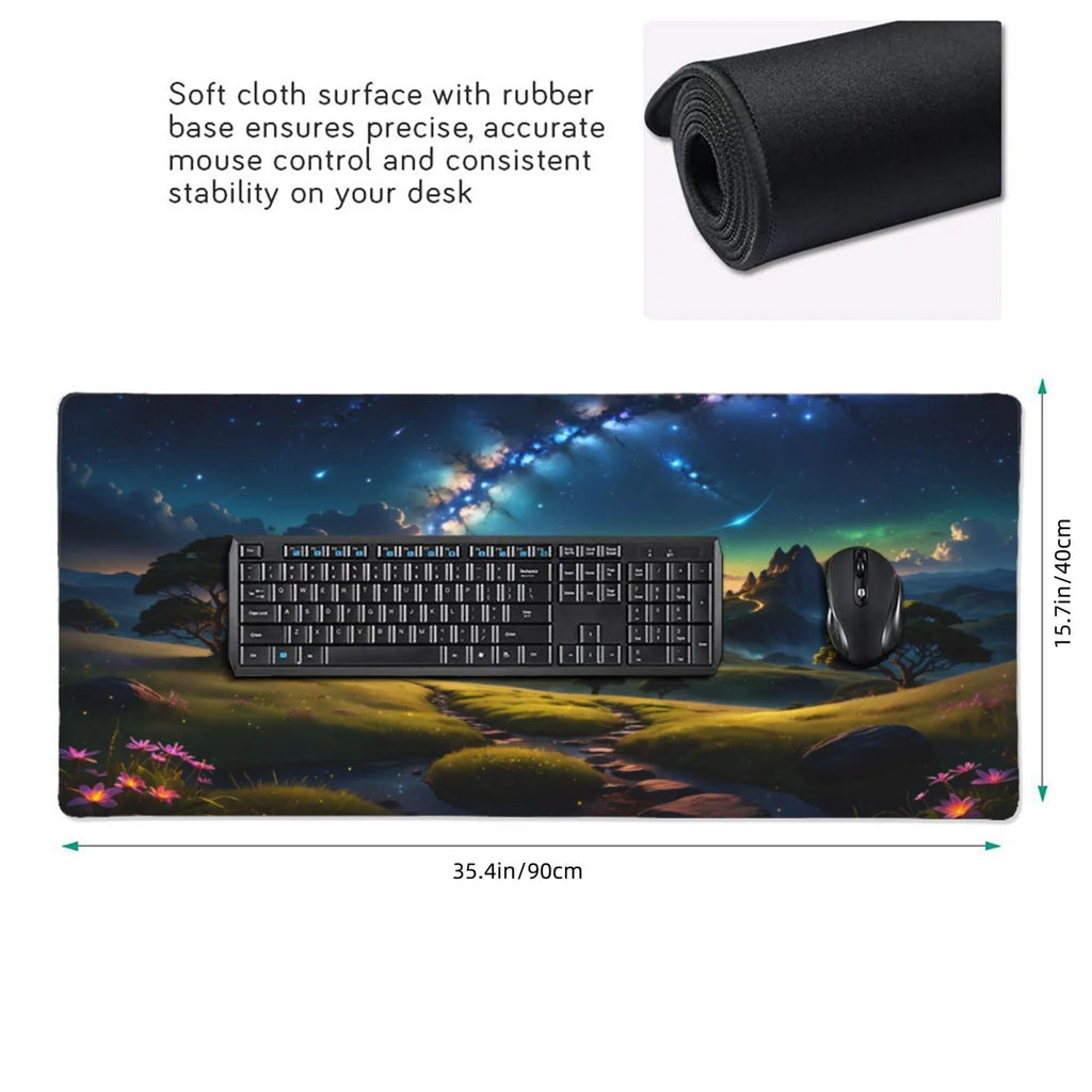 XXL Large Gaming Mouse Pad 35.4X15.7 Inch,Ergonomic Landscape Desk Mat